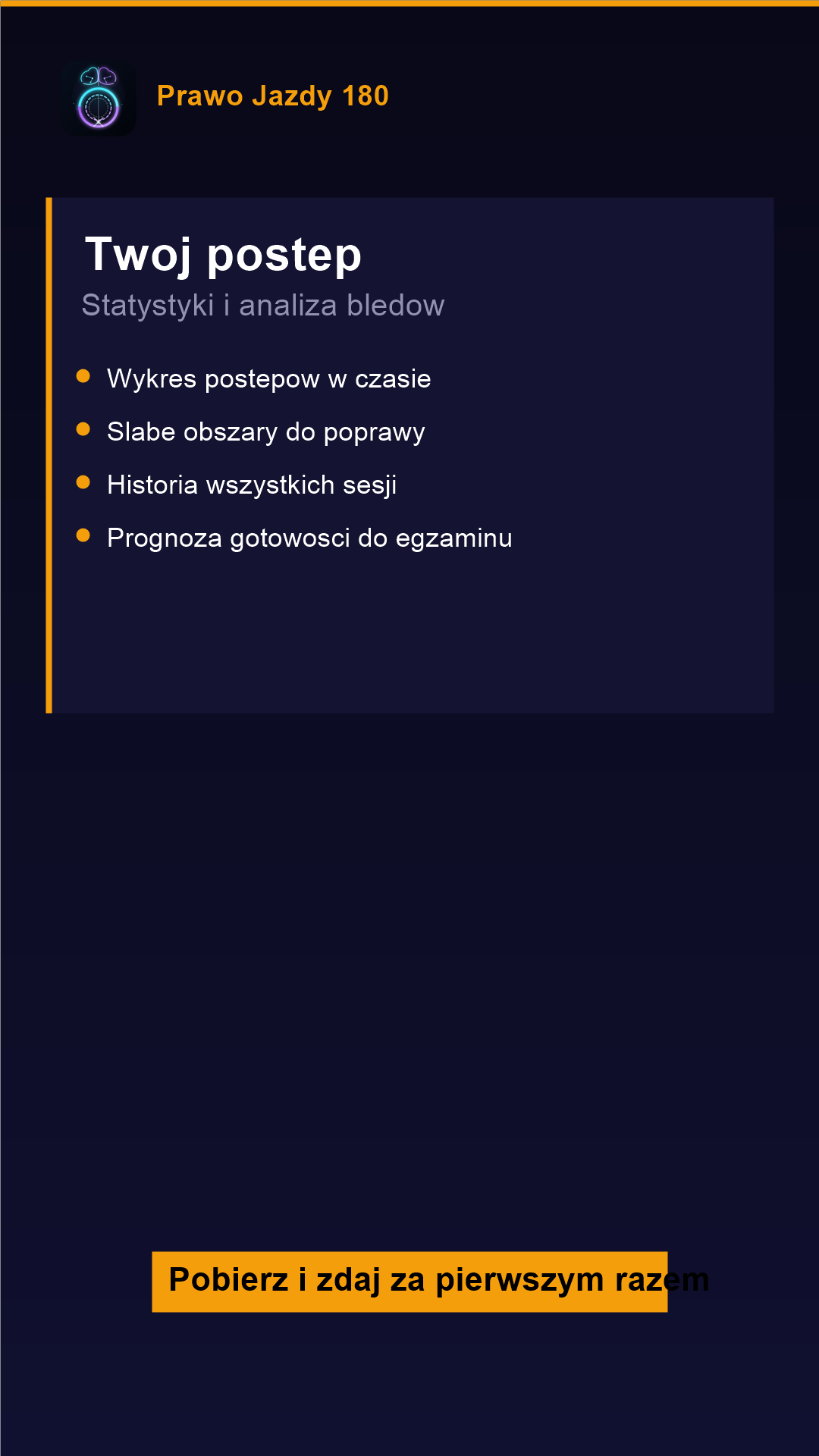 Statystyki postępów i wskaźnik zdawalności